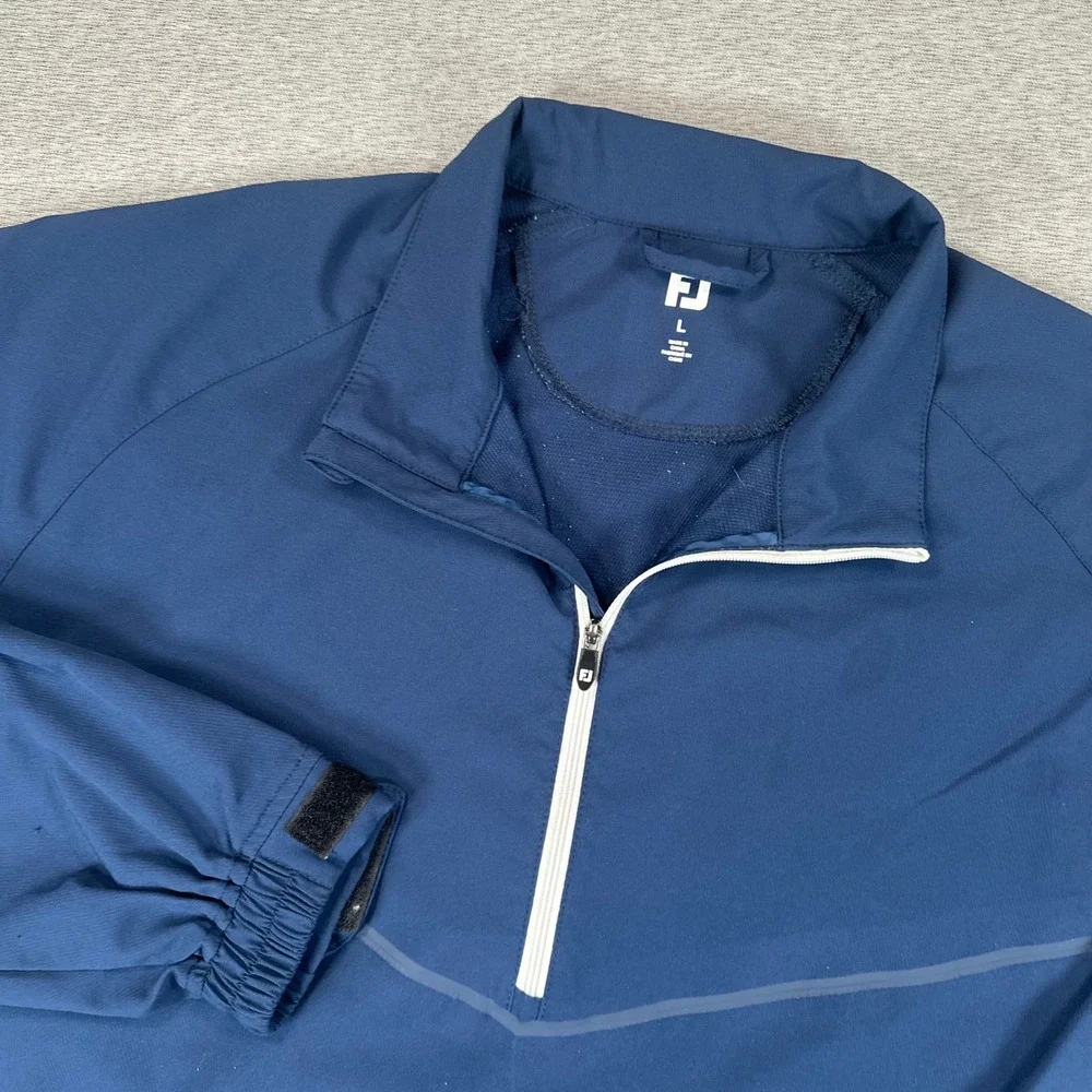 FootJoy 1/4 Zip Golf Pullover Mens Navy Blue Large Navy Blue Performance Jacket